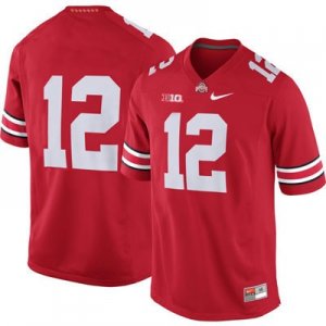 Men's NCAA Ohio State Buckeyes Only Number #12 College Stitched Authentic Nike Red Football Jersey EH20X23TM